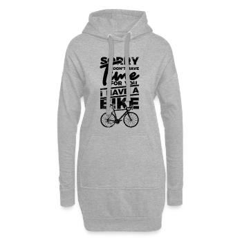 Fahrrad Spruch - Hoodie-Kleid - Grau meliert - Vorne