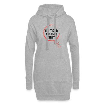 Je ne me soucie pas d’une déclaration - Sweat-shirt à capuche long Femme - gris chiné - Devant