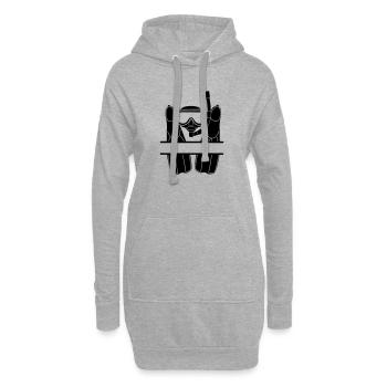 Schnorchelbrille mit Schwimmhäuten Namensbanner - Hoodie-Kleid - Grau meliert - Vorne
