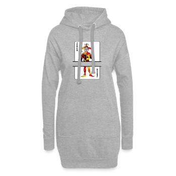Bannière Joker de cartes à jouer - Sweat-shirt à capuche long Femme - gris chiné - Devant