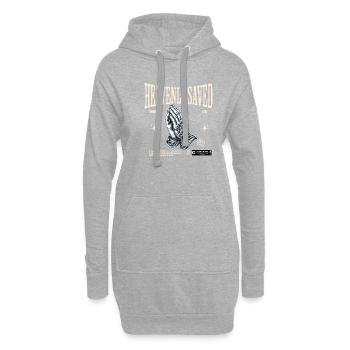 La foi céleste sauvée priant Jésus-Christ - Sweat-shirt à capuche long Femme - gris chiné - Devant