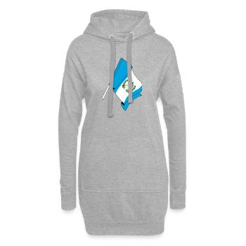 Flagge Guatemala - Hoodie-Kleid - Grau meliert - Vorne