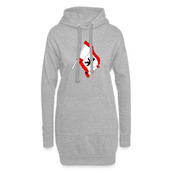 Flagge Berlin - Hoodie-Kleid - Grau meliert - Vorne