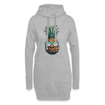 Pineapple Pineapple Cool Sunglasses Gift - Hoodie Dress - heather grey - Front
