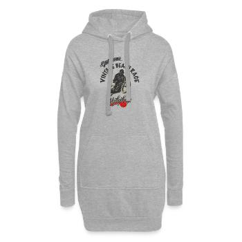 Vintage Beach Race Fahrer - Hoodie-Kleid - Grau meliert - Vorne