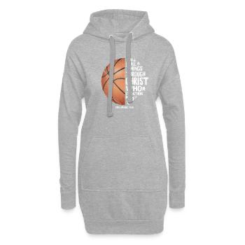 Tout par Christ Philippiens 4:13 - Sweat-shirt à capuche long Femme - gris chiné - Devant