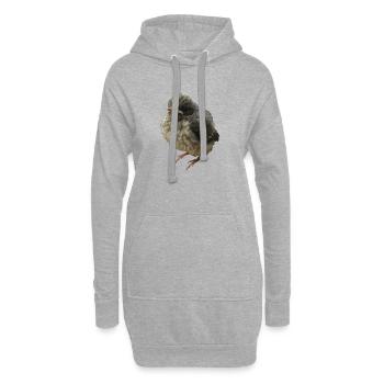 Branche des jeunes oiseaux - Sweat-shirt à capuche long Femme - gris chiné - Devant