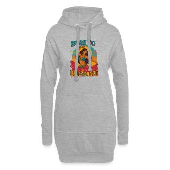 Danse du ventre inspiré Illustration Boho - Sweat-shirt à capuche long Femme - gris chiné - Devant