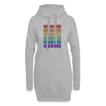 Rainbow Love Is Love LGBT Pride Merch - Hoodie-Kleid - Grau meliert - Vorne