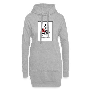 The capitalist - Hoodie Dress - heather grey - Front