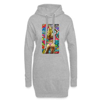 T-shirt Urban Venus - Hoodie-Kleid - Grau meliert - Vorne