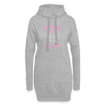 Révélation du sexe de Pâques de la future maman - Sweat-shirt à capuche long Femme - gris chiné - Devant