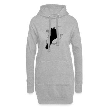 Snowboard girl - Hoodie-Kleid - Grau meliert - Vorne