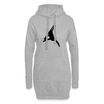 Ski acrobatics - Hoodie Dress - heather grey - Front