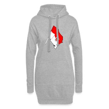 Drapeau Vorarlberg - Sweat-shirt à capuche long Femme - gris chiné - Devant