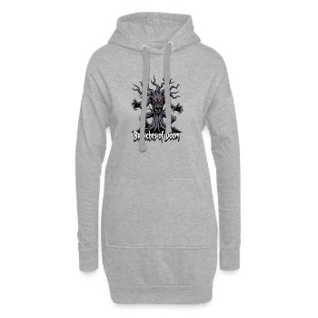 Branches of Doom – Dämonischer Baumgeist - Hoodie-Kleid - Grau meliert - Vorne