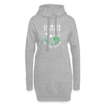 Changement climatique Environnement Protection de l’environnement - Sweat-shirt à capuche long Femme - gris chiné - Devant