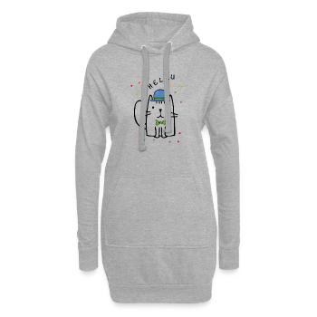 carnaval - Sweat-shirt à capuche long Femme - gris chiné - Devant