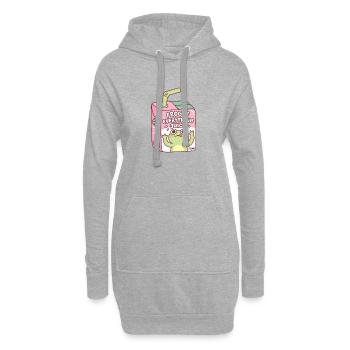 Lustige Frosch-Frosch-Alles-Saftbox - Hoodie-Kleid - Grau meliert - Vorne
