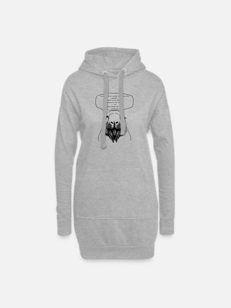 Do you speak Morse code? - Hoodie Dress - heather grey