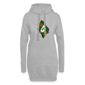 Nottinghamshire - Sweat-shirt à capuche long Femme - gris chiné - Devant
