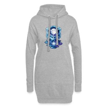 Galaxie cosmique Icecube - Sweat-shirt à capuche long Femme - gris chiné - Devant