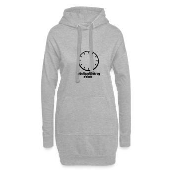 Fraude au temps de travail avec humour - Lustiges Büro - Sweat-shirt à capuche long Femme - gris chiné - Devant