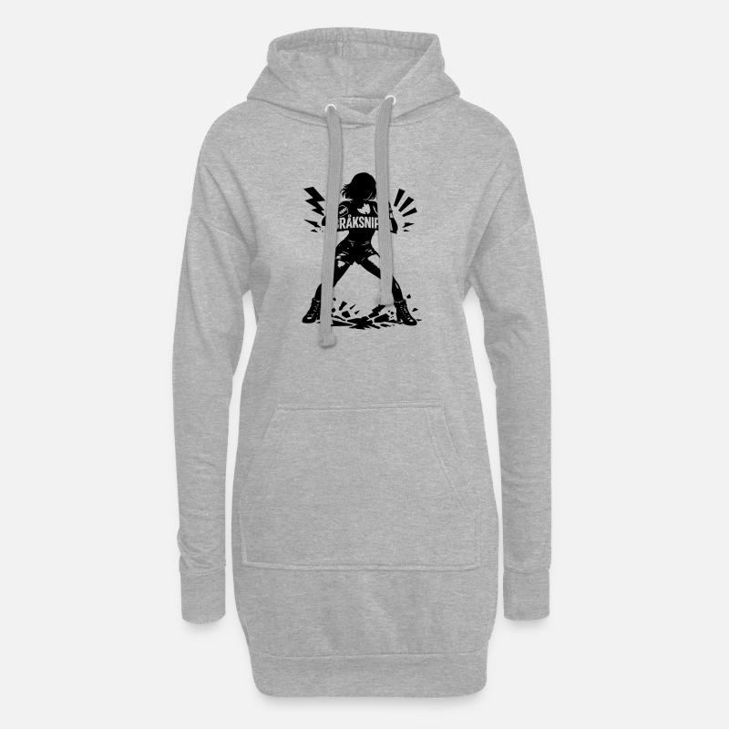 Bruchteil - Hoodie-Kleid - Grau meliert