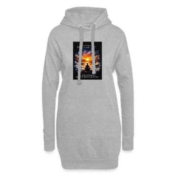 Voyage de méditation cosmique - Sweat-shirt à capuche long Femme - gris chiné - Devant