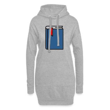 Dickes Buch Bibel Notizbuch - Hoodie-Kleid - Grau meliert - Vorne