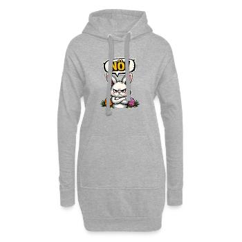 Regal de Pâques de la bande dessinée Bunny de Basse-Autriche - Sweat-shirt à capuche long Femme - gris chiné - Devant