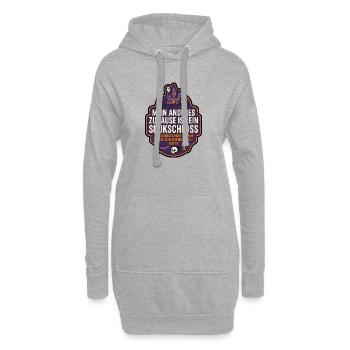 Spukschloss Zuhause lustiger Spruch - Hoodie-Kleid - Grau meliert - Vorne