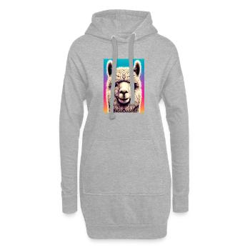 Alpaga - Sweat-shirt à capuche long Femme - gris chiné - Devant