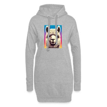Alpaga - Sweat-shirt à capuche long Femme - gris chiné - Devant
