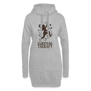 Thérapie verticale : bloc et escalade Bohèmes Design - Sweat-shirt à capuche long Femme - gris chiné - Devant