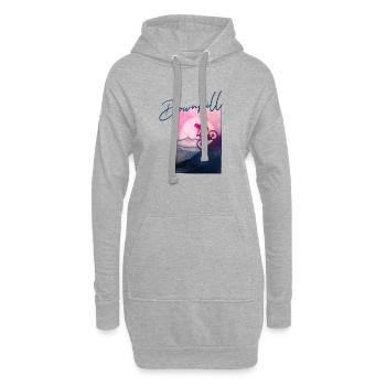 Downhill MTB - Modèle d’impression sculpté à la main - Sweat-shirt à capuche long Femme - gris chiné - Devant