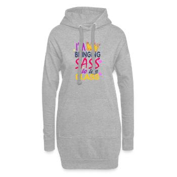 Faire entrer Sass dans la Couronne de la Classe - Sweat-shirt à capuche long Femme - gris chiné - Devant
