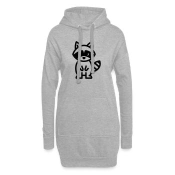 Waschbär - Hoodie-Kleid - Grau meliert - Vorne