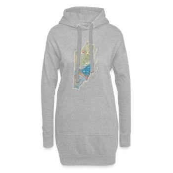 Racine bélizienne du Belize - Sweat-shirt à capuche long Femme - gris chiné - Devant