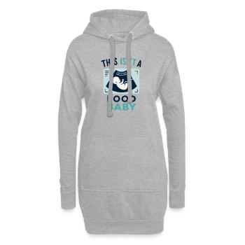Ce n’est pas un bébé alimentaire | Humour de grossesse - Sweat-shirt à capuche long Femme - gris chiné - Devant
