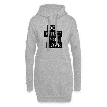 Do What You Love Statement - Hoodie-Kleid - Grau meliert - Vorne