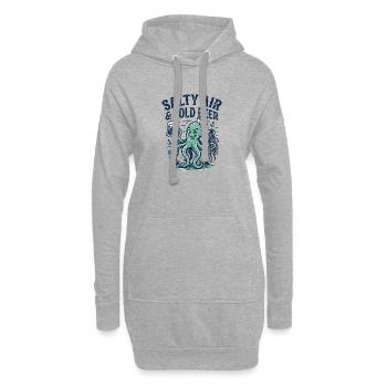 Cold Beer Squid - Hoodie Dress - heather grey - Front