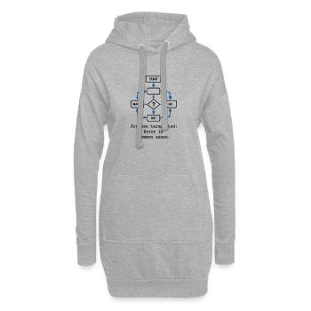 Process Terminated: Error in Common Sense - Hoodie Dress - heather grey - Front