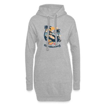 Gorillaxing - Fais-le comme lui ! - Sweat-shirt à capuche long Femme - gris chiné - Devant