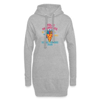 Stolze Patentante Schulkind 2026 - Hoodie-Kleid - Grau meliert - Vorne