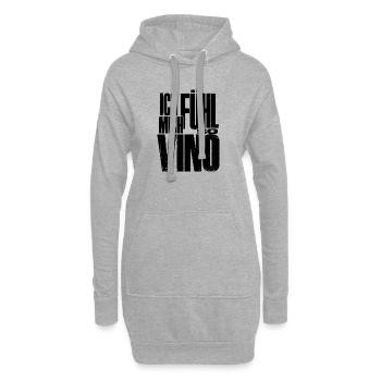 Ich fühl mich so Vino! - Hoodie-Kleid - Grau meliert - Vorne