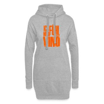 Ich fühl mich so Vino! - Hoodie-Kleid - Grau meliert - Vorne