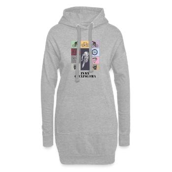 In meiner Radfahrer-Ära lustiges Radfahrer-Shirt - Hoodie-Kleid - Grau meliert - Vorne