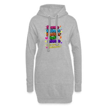 Manche Dinge sollte man besser in Ruhe lassen - Hoodie-Kleid - Grau meliert - Vorne