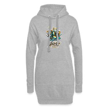 Skull Rature Graff Krispé - Hoodie Dress - heather grey - Front